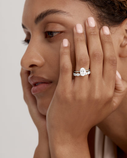 2.0 CT Oval Lab Grown Diamond Solitaire  Engagement Ring 6