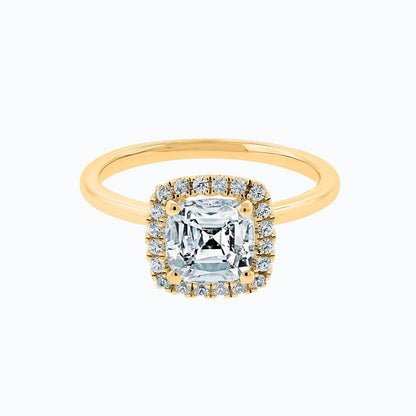 1.5 CT Asscher Cut Lab Diamond Halo Engagement Ring 1