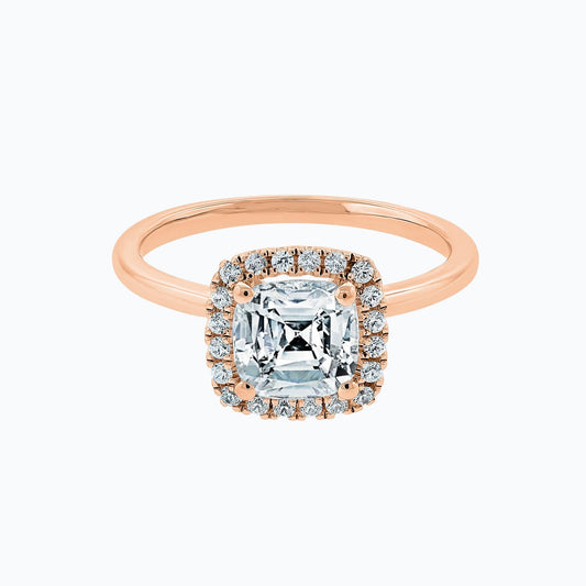 1.5 CT Asscher Cut Lab Diamond Halo Engagement Ring 2