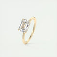 Load image into Gallery viewer, 2.0 CT Emerald Lab Grown Diamond East West Solitaire Engagement Ring 12
