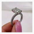 Load image into Gallery viewer, 4.5ct Emerald G- VS Pave Diamond Engagement Ring
