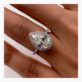 Load image into Gallery viewer, 2.51ct Pear F- VS Halo & Pave Diamond Engagement Ring
