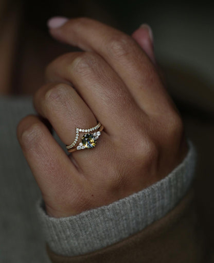 Elegant 0.225 TCW Round Lab-Grown Diamond V-Shaped Wedding Band 5