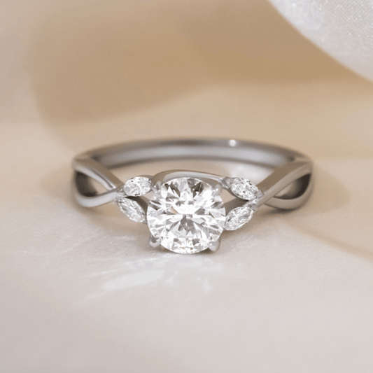 Cluster-Round Lab Grown Diamond Engagement Ring