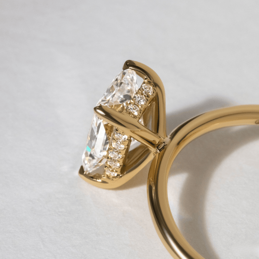 Hidden Halo-Round Lab Grown Diamond Engagement Ring