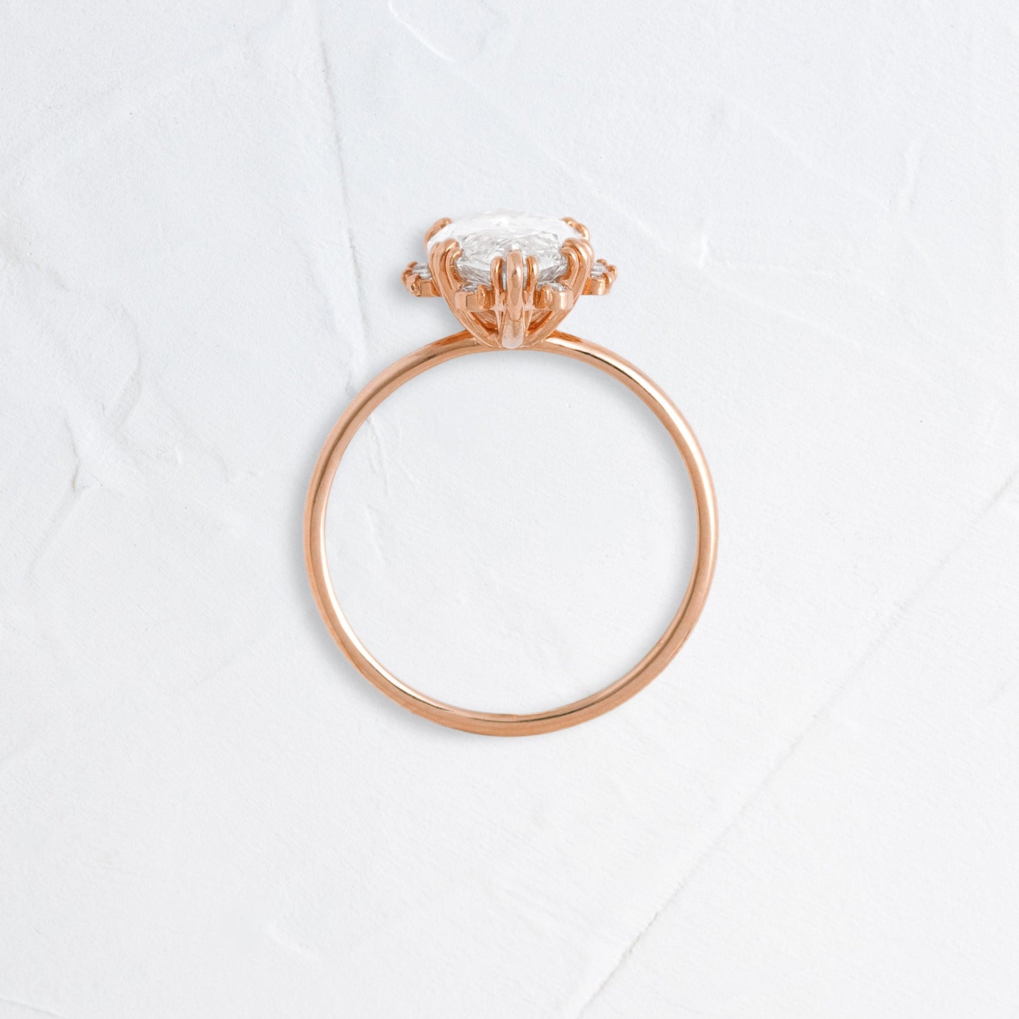 Halo & Triple Prong Style-Marquise Lab Grown Diamond Engagement Ring