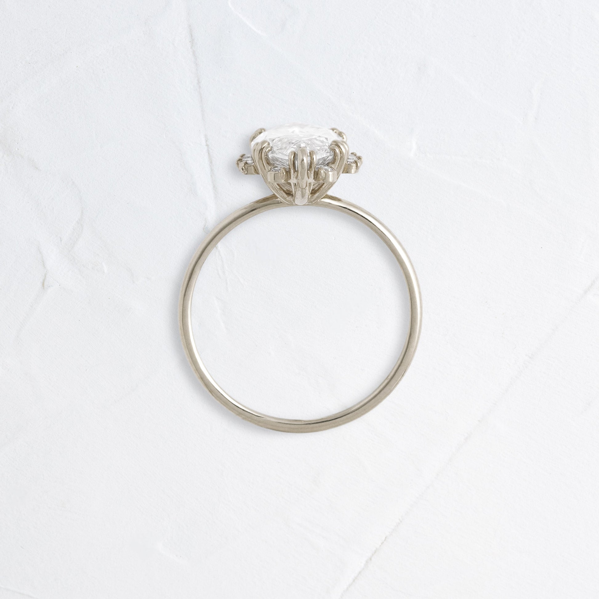 Halo & Triple Prong Style-Marquise Lab Grown Diamond Engagement Ring