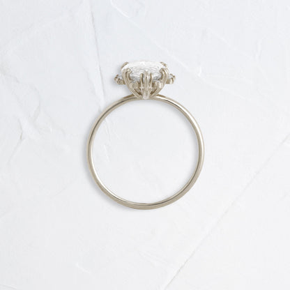 Halo & Triple Prong Style-Marquise Lab Grown Diamond Engagement Ring