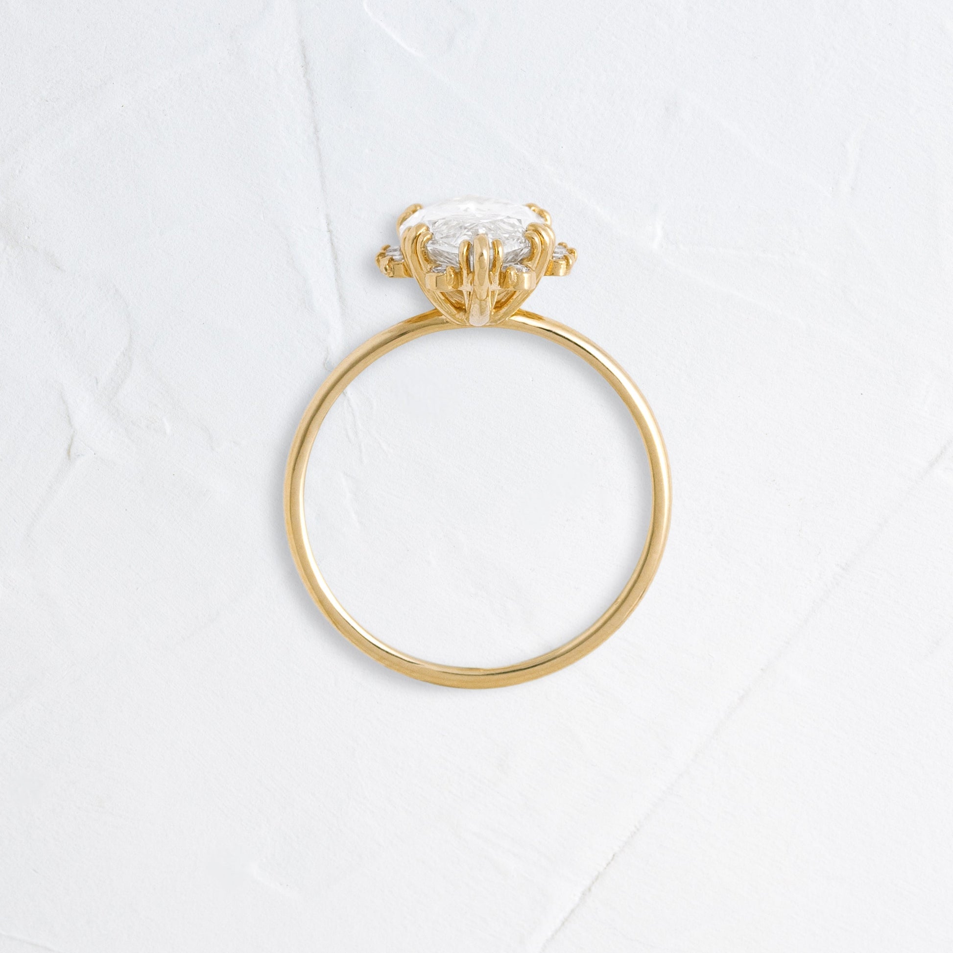 Halo & Triple Prong Style-Marquise Lab Grown Diamond Engagement Ring