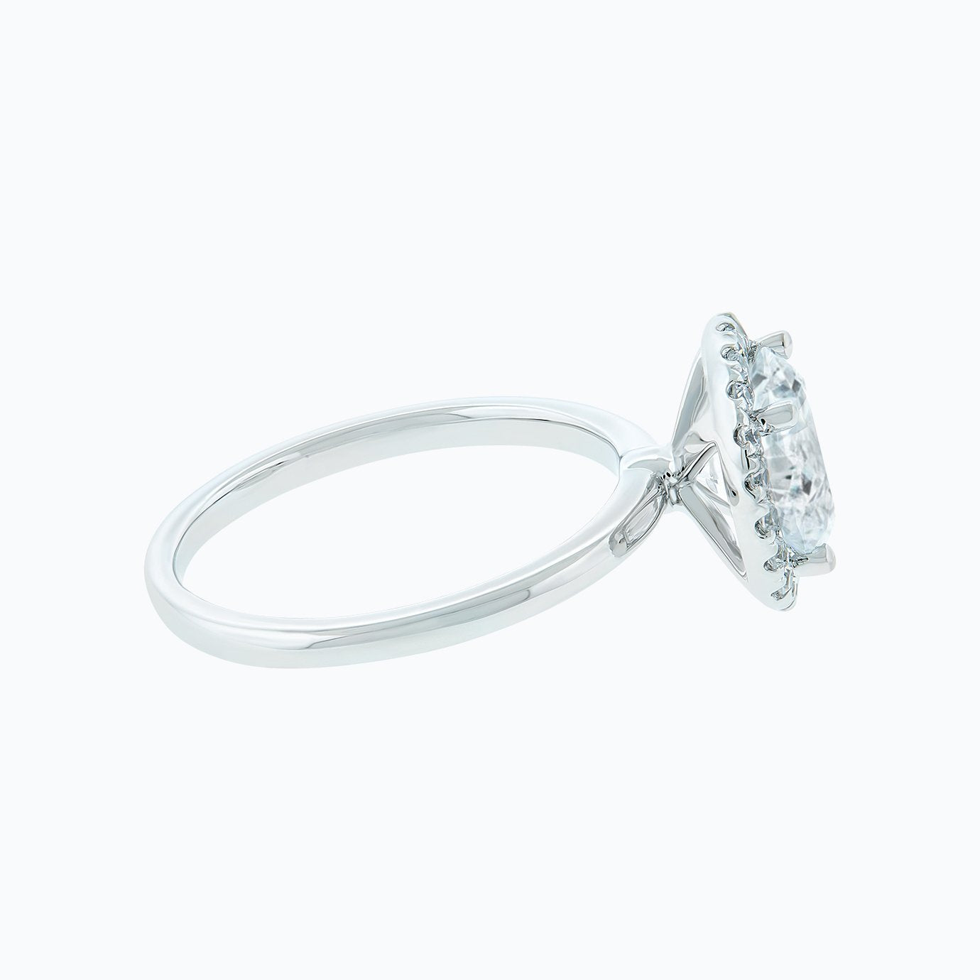 2.0 CT Round Lab-Grown Diamond Halo Engagement Ring