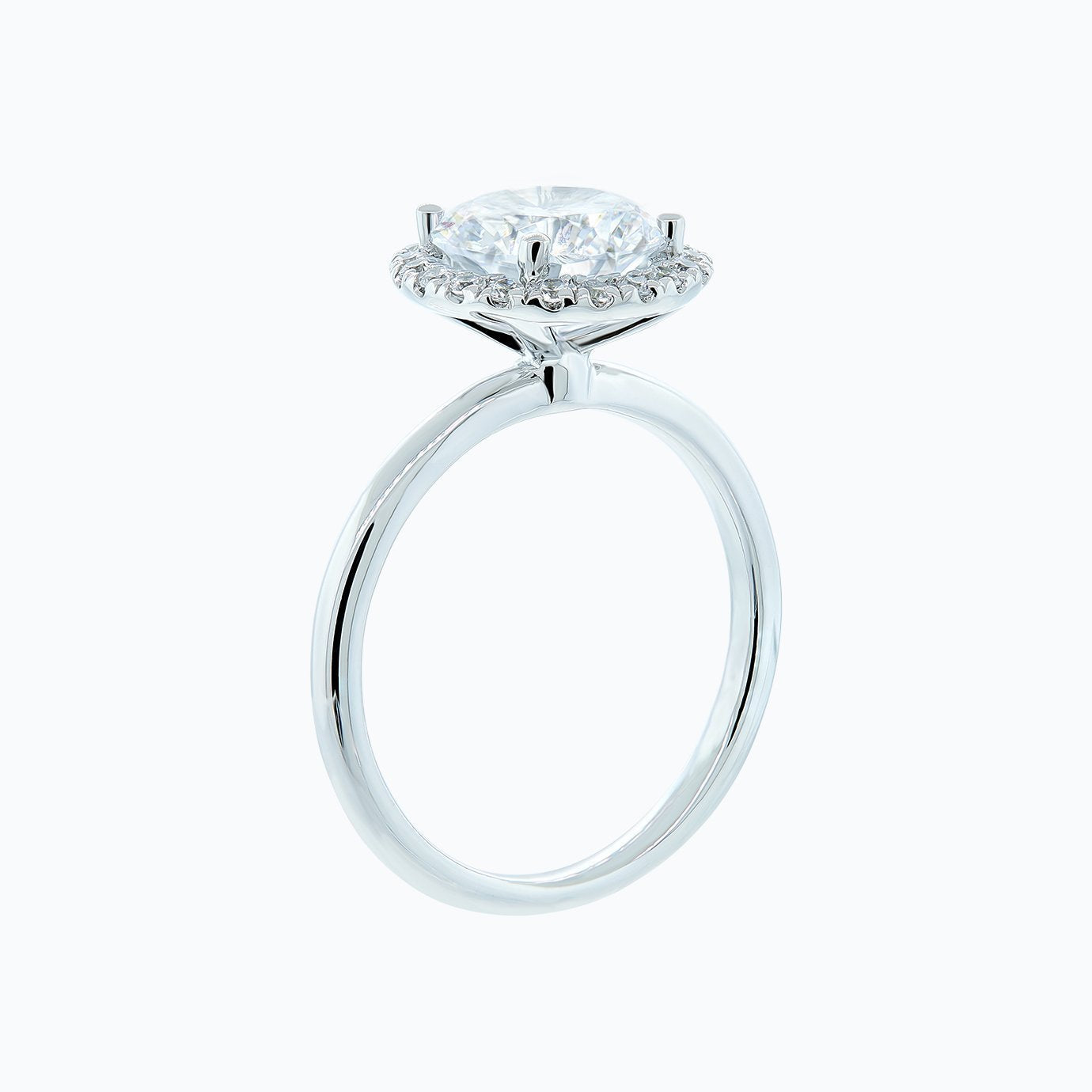 2.0 CT Round Lab-Grown Diamond Halo Engagement Ring