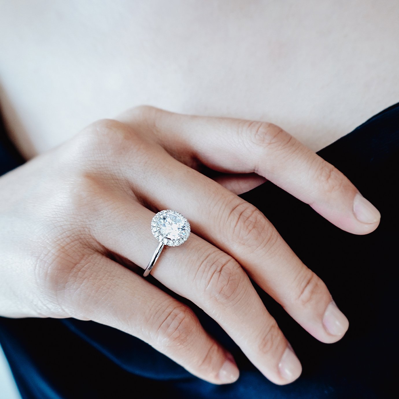 2.0 CT Round Lab-Grown Diamond Halo Engagement Ring 5