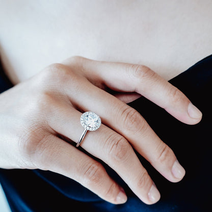 2.0 CT Round Lab-Grown Diamond Halo Engagement Ring 5