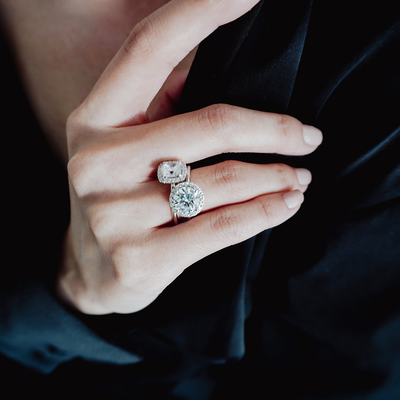 2.0 CT Round Lab-Grown Diamond Halo Engagement Ring 6