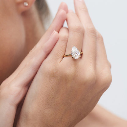 Solitaire-Oval Lab Grown Diamond Engagement Ring