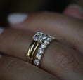 Load image into Gallery viewer, 1.10 TCW Round Lab-Grown Diamond Half Eternity Gold Band
