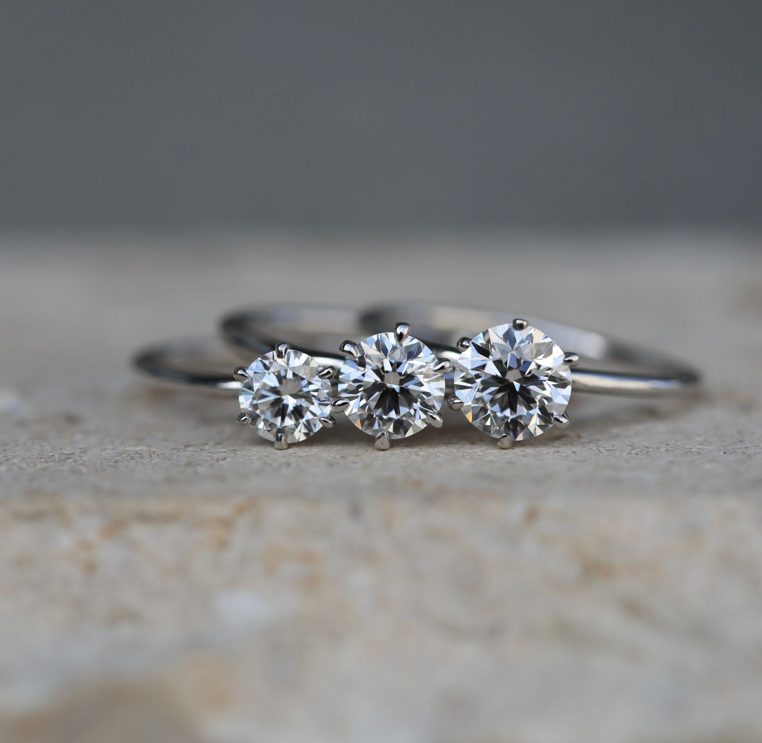 1.0 CT Round Lab-Grown Diamond Solitaire Ring in Classic Gold Setting 10