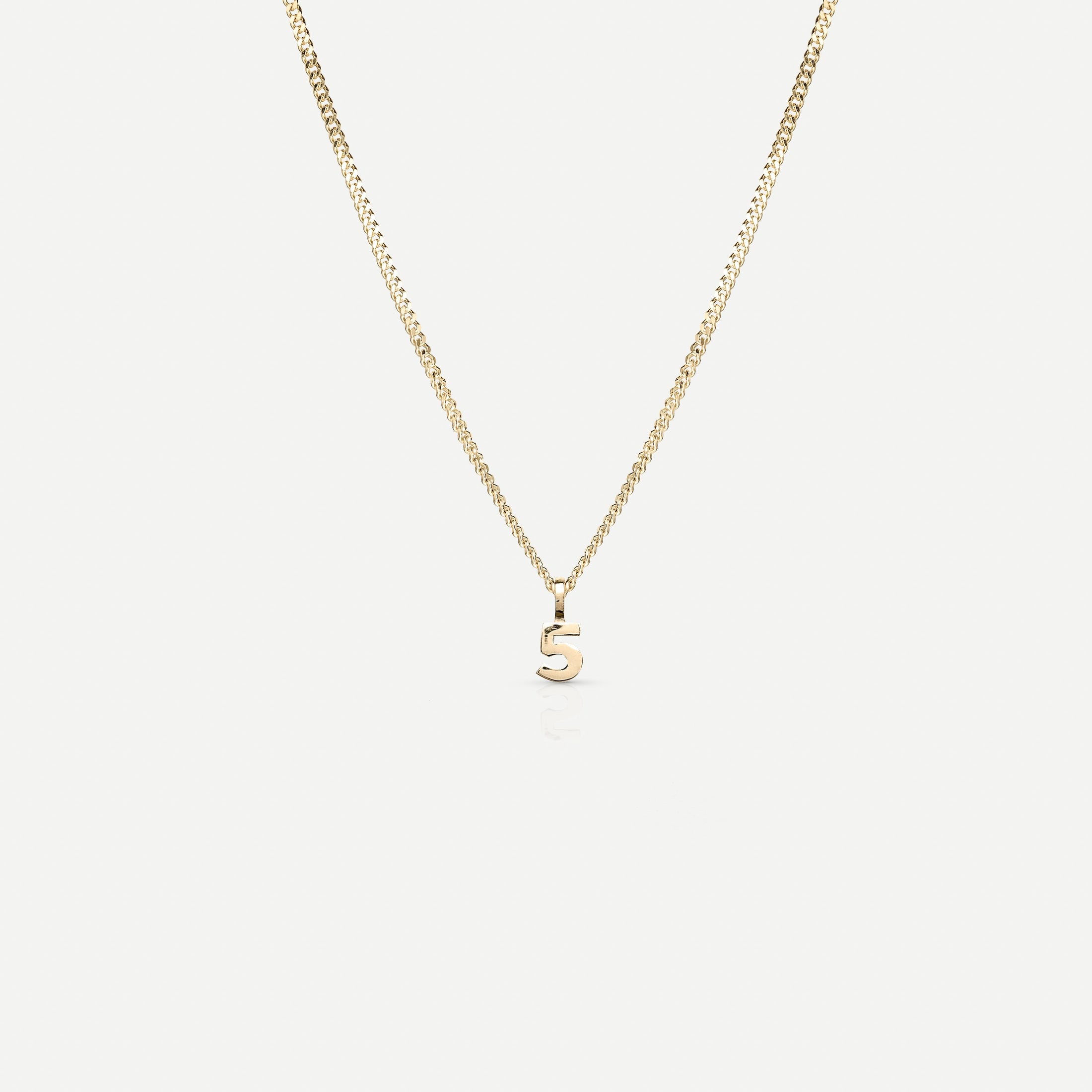 Tiny Numerical Pendant Necklace