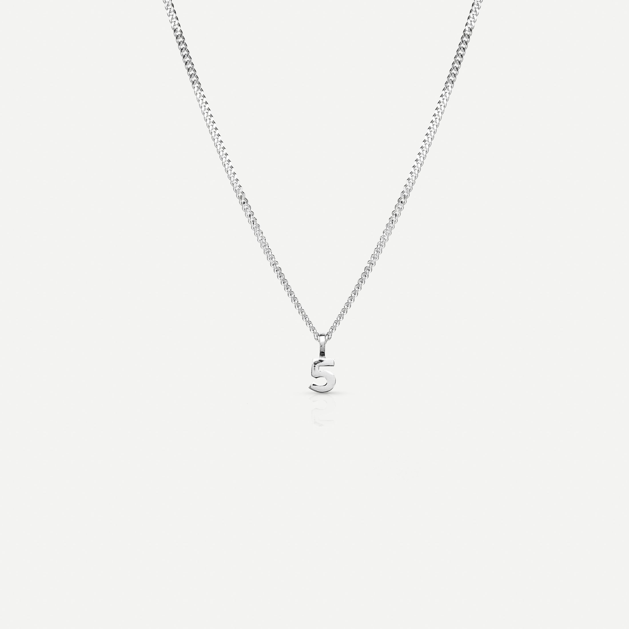 Tiny Numerical Pendant Necklace