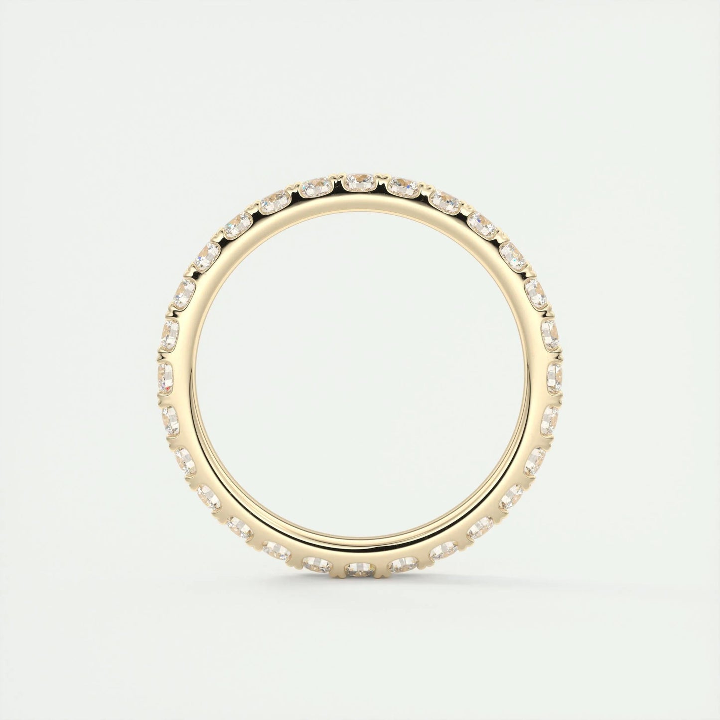 0.84 CT Round Full Eternity CVD EF/VVS Diamond Wedding Band 10