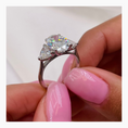 Load image into Gallery viewer, 2.7ct Oval F- VS 3 Stones Diamond Engagement Ring
