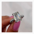 Load image into Gallery viewer, 4.5ct Emerald G- VS Pave Diamond Engagement Ring
