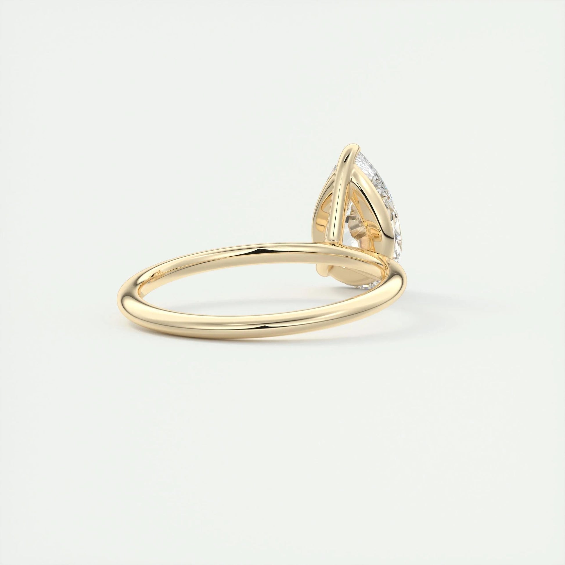 2.0 CT Pear-Shaped Lab Grown Diamond Solitaire Engagement Ring 10