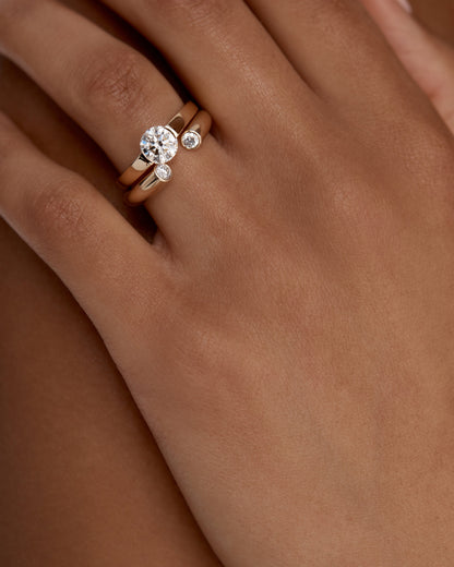 Elegant 0.50 TCW Round Lab Grown Diamond Open Band Ring 5
