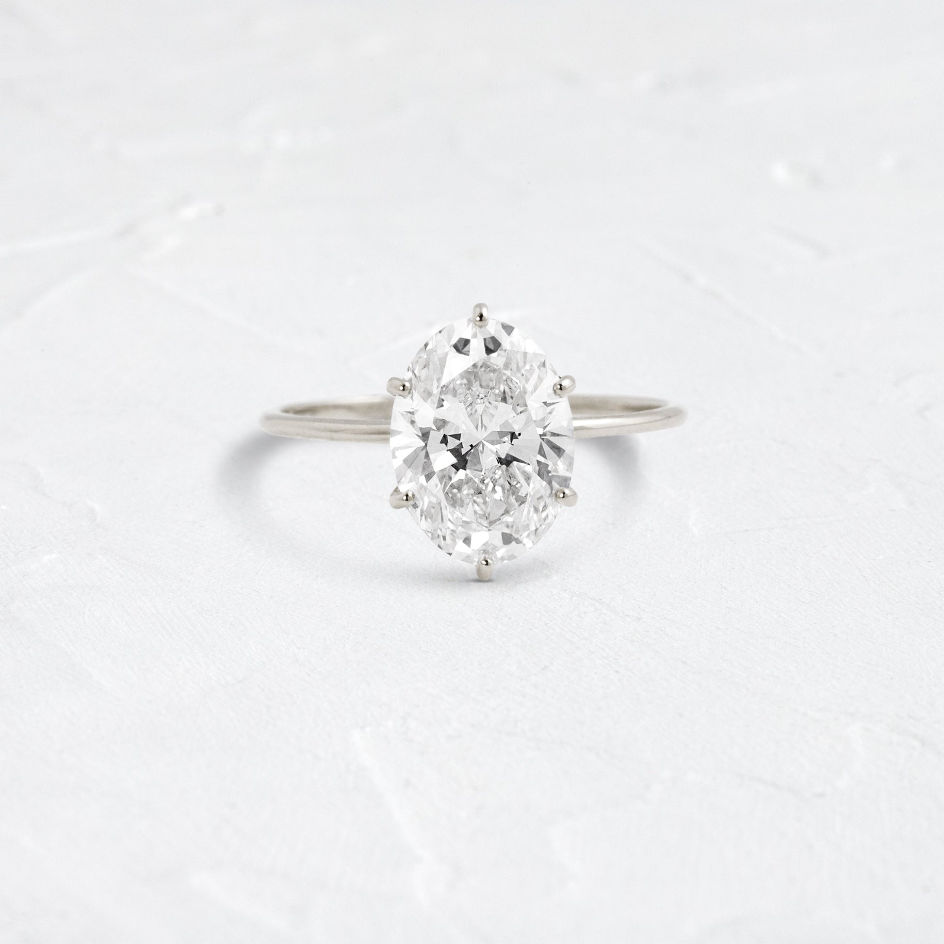 Solitaire-Oval Lab Grown Diamond Engagement Ring