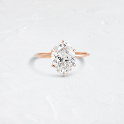 Solitaire-Oval Lab Grown Diamond Engagement Ring
