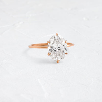 Solitaire-Oval Lab Grown Diamond Engagement Ring