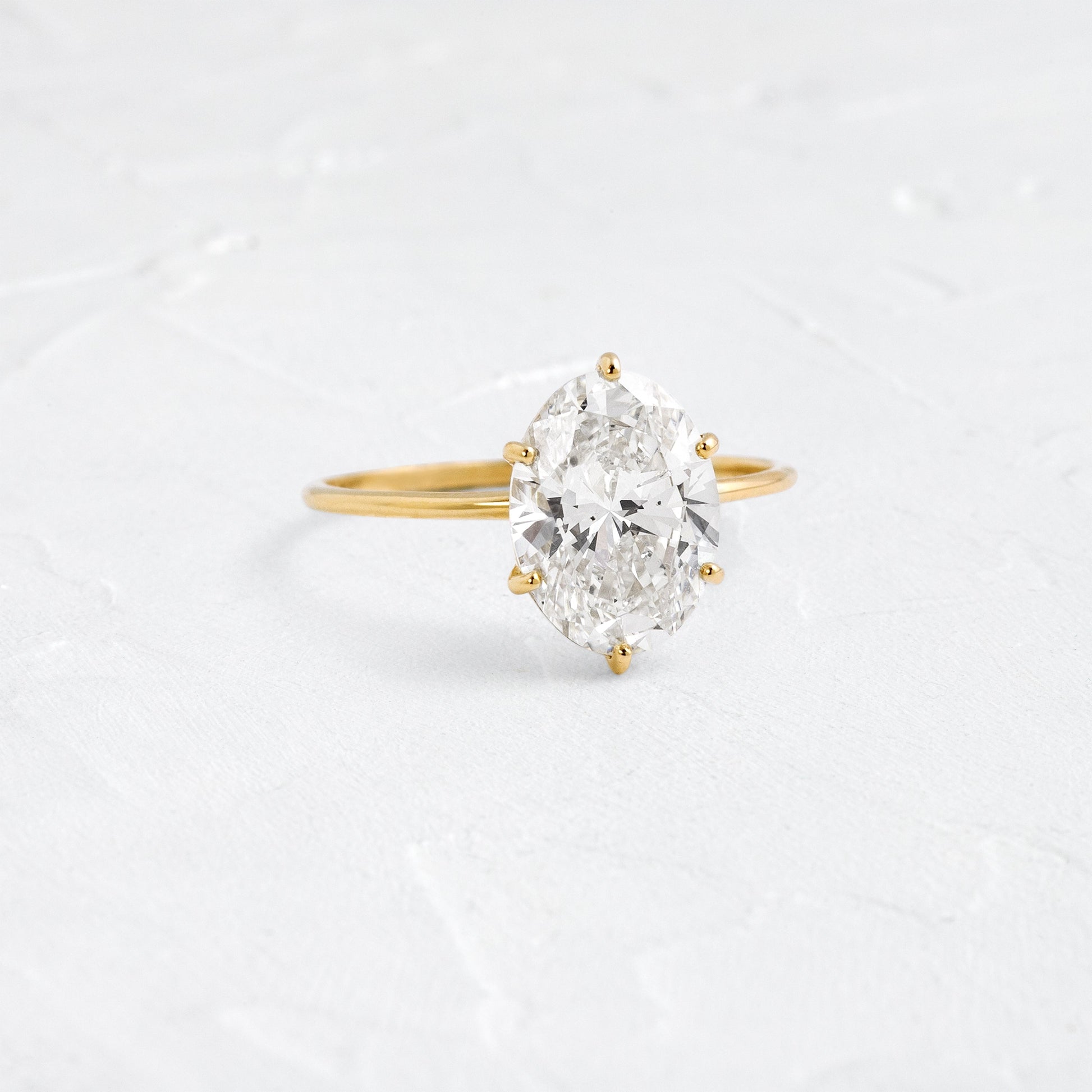 Solitaire-Oval Lab Grown Diamond Engagement Ring