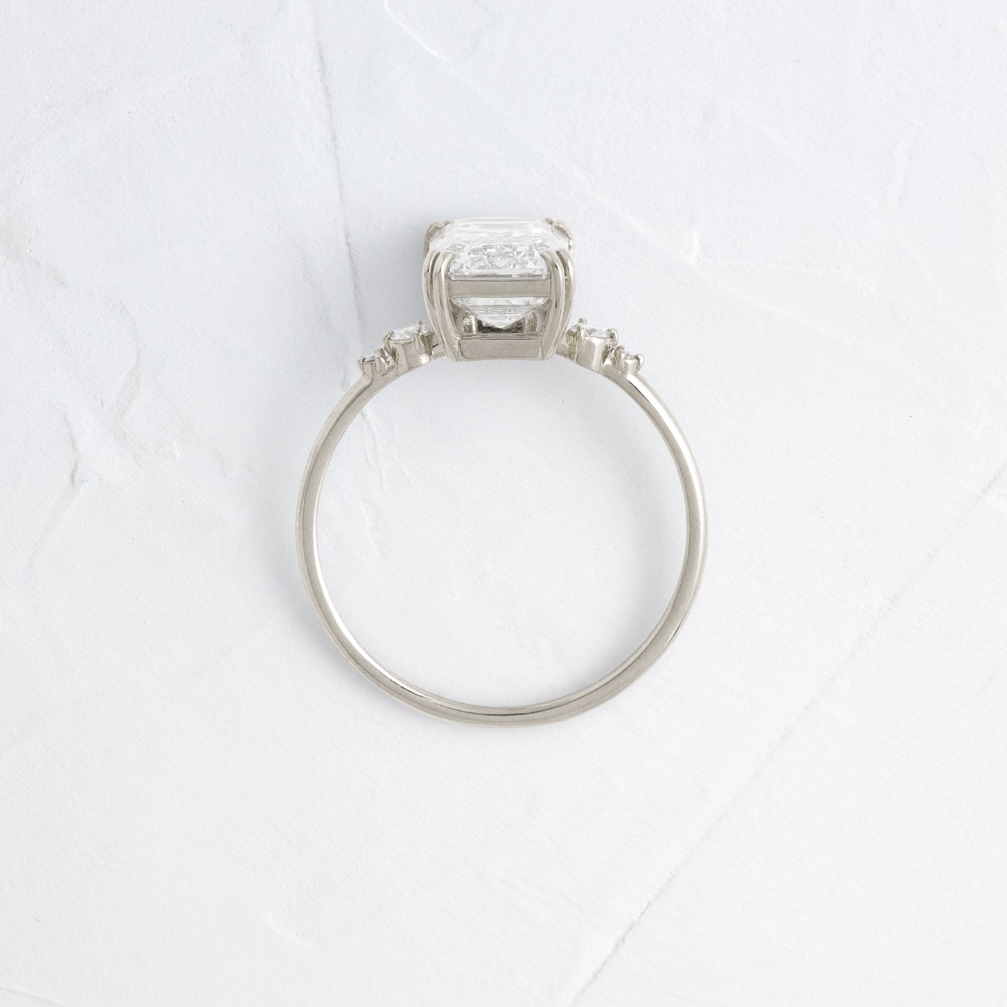 Cluster-Emerald Lab Grown Diamond Engagement Ring