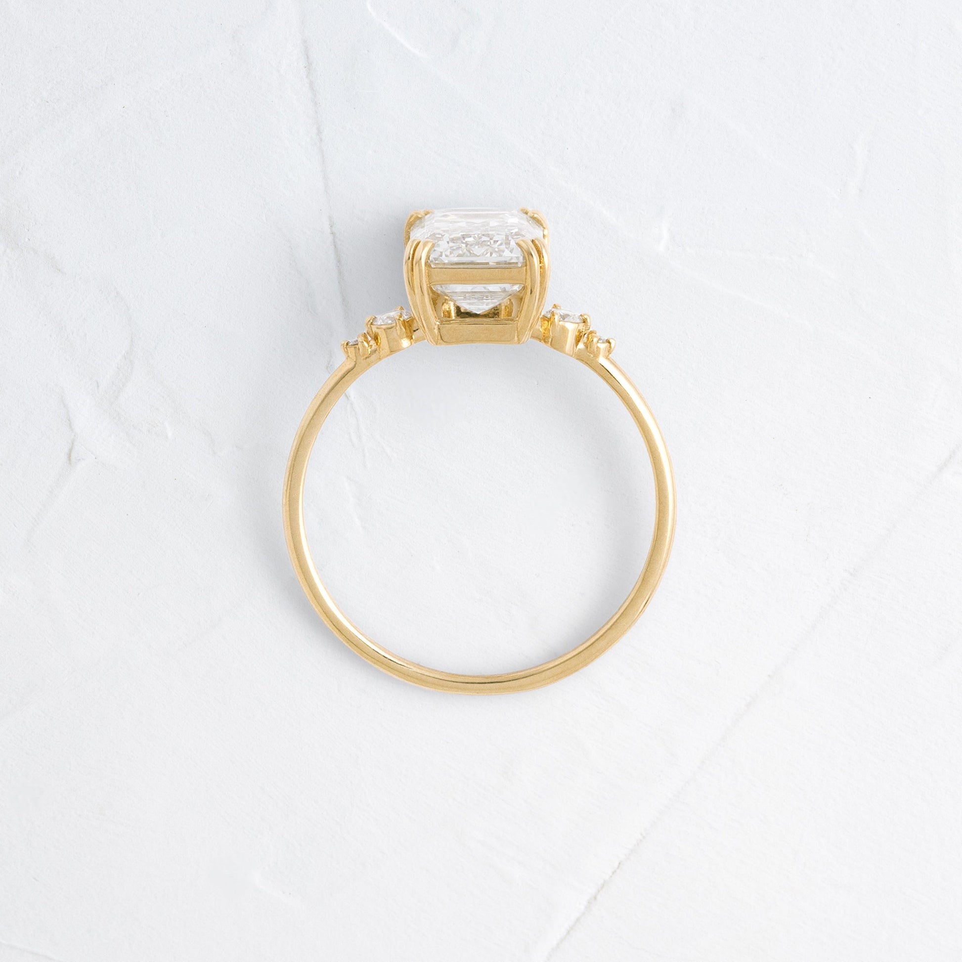 Cluster-Emerald Lab Grown Diamond Engagement Ring