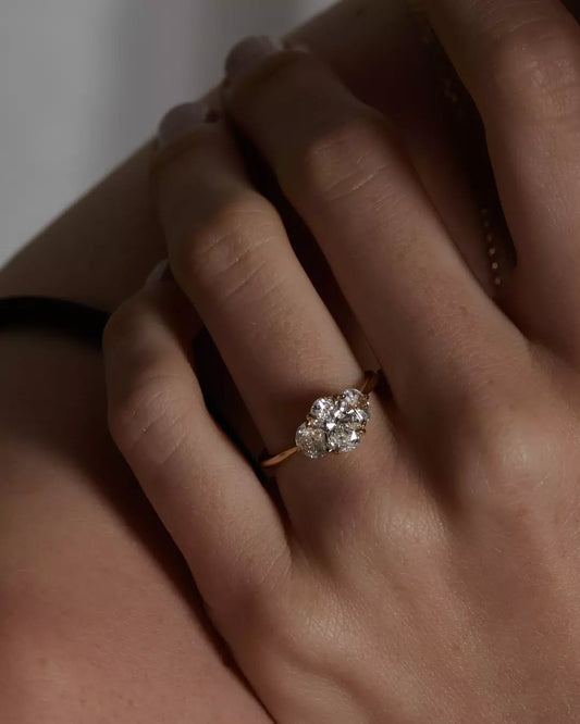 Three Stone-Oval Lab Grown Diamond Engagement Ring