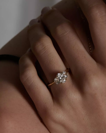Three Stone-Oval Lab Grown Diamond Engagement Ring