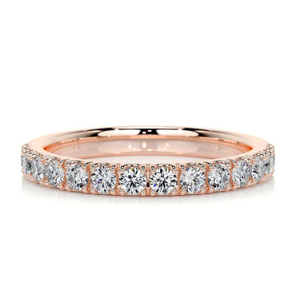 0.5 TCW Round Lab Grown Diamond Half Eternity Wedding Band 10