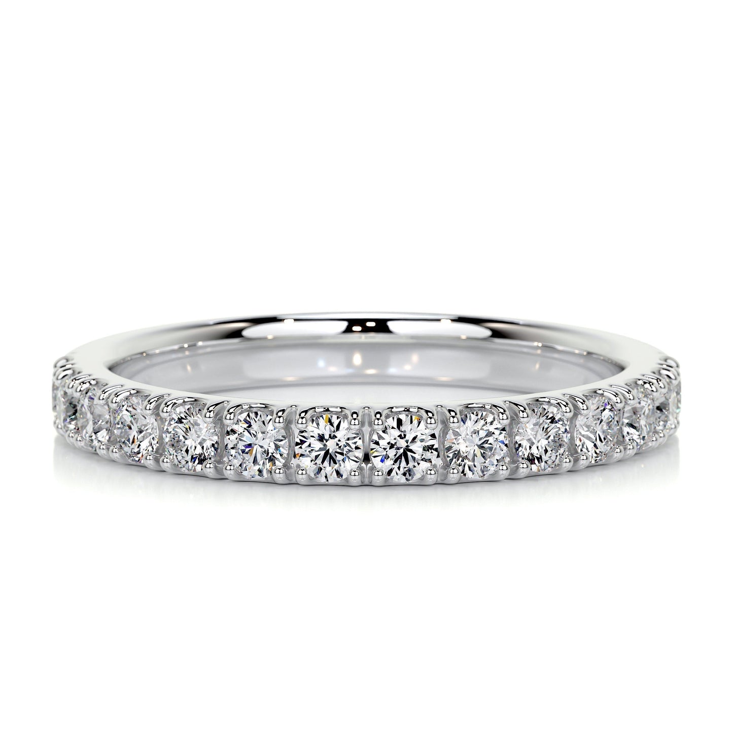 0.5 Carat Round Lab Grown Diamond Half Eternity Wedding Band 4