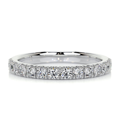 0.5 Carat Round Lab Grown Diamond Half Eternity Wedding Band 4