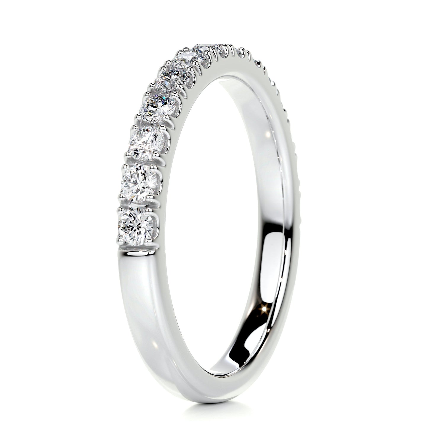 0.5 Carat Round Lab Grown Diamond Half Eternity Wedding Band 5