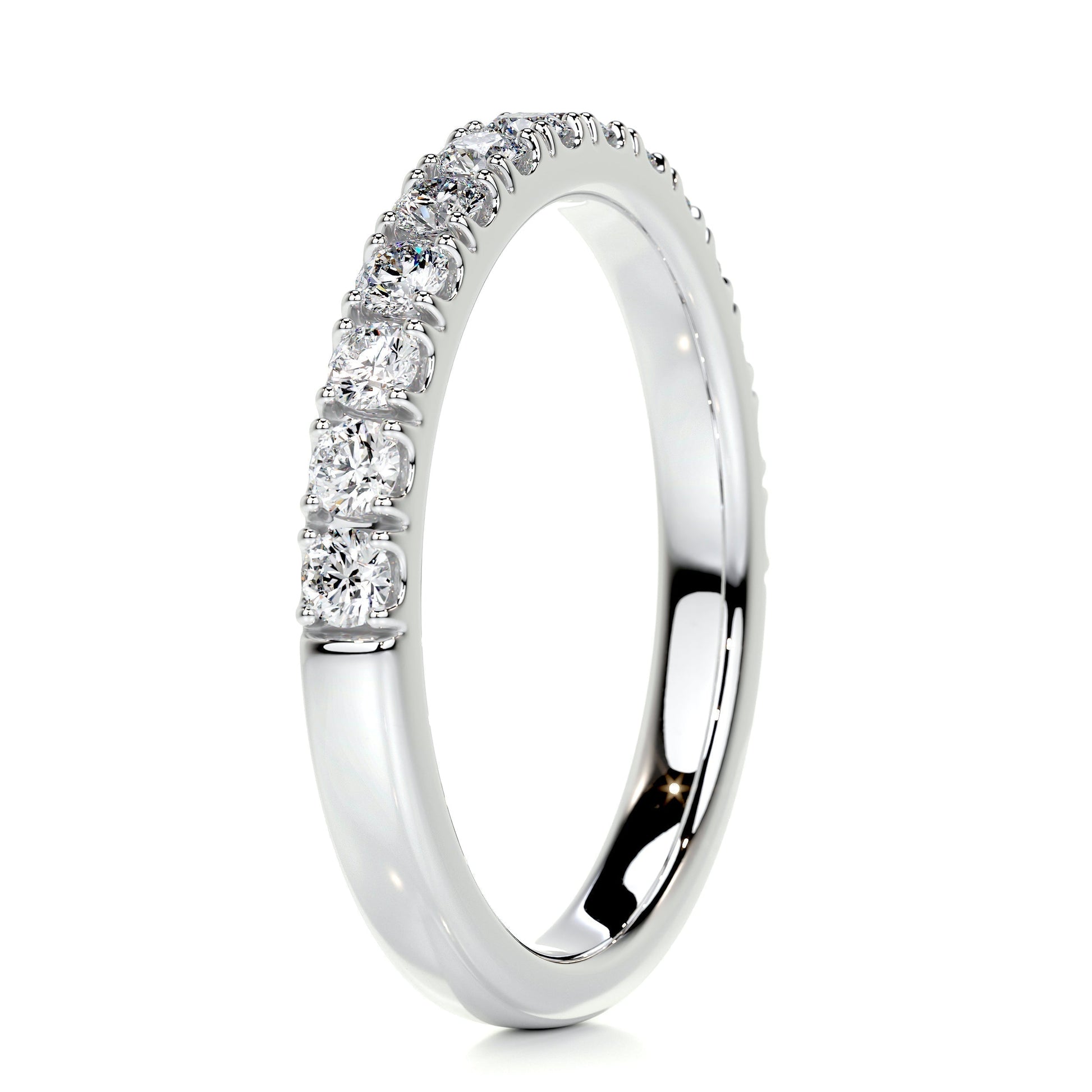 0.5 Carat Round Lab Grown Diamond Half Eternity Wedding Band 5