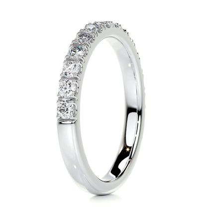 0.5 Carat Round Lab Grown Diamond Half Eternity Wedding Band 5