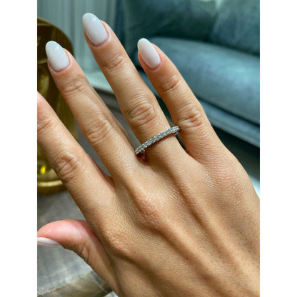 0.5 Carat Round Lab Grown Diamond Half Eternity Wedding Band 14