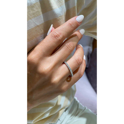0.5 Carat Round Lab Grown Diamond Half Eternity Wedding Band 8