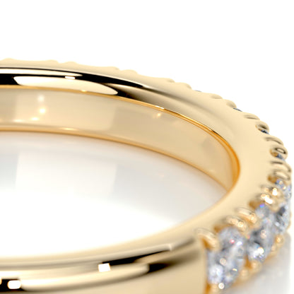 0.5 TCW Round Lab Grown Diamond Half Eternity Wedding Band 7