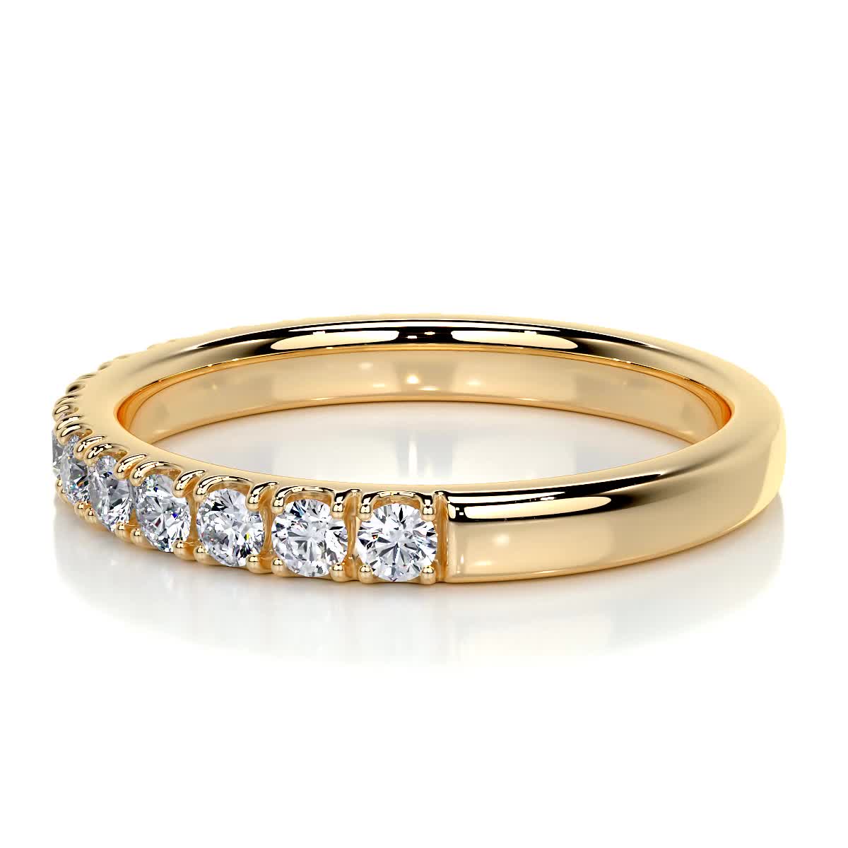 0.5 Carat Round Lab Grown Diamond Half Eternity Wedding Band 2