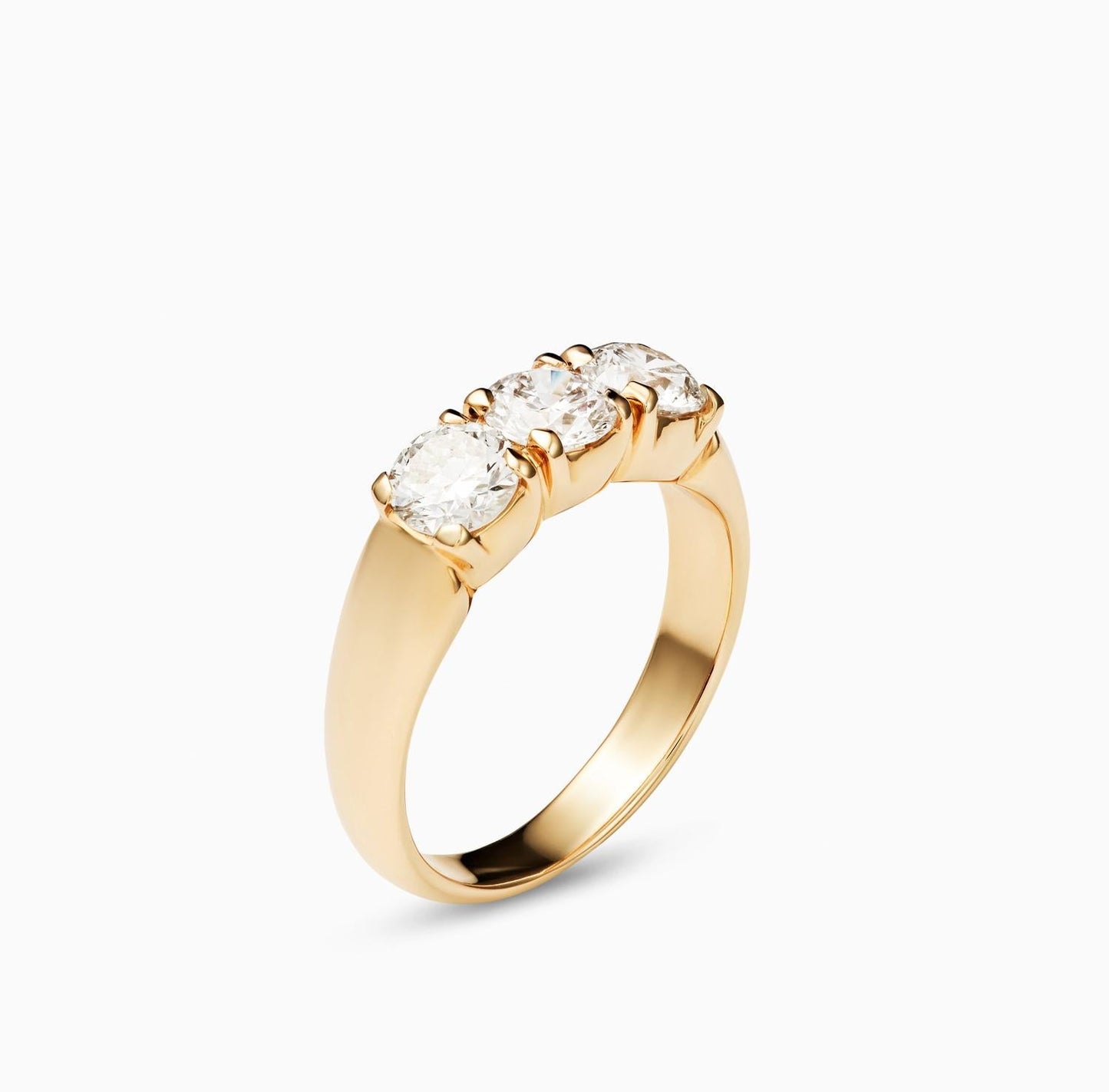 Eternal Elegance: 1.50 TCW Round Lab-Grown Diamond Trio Wedding Band 7