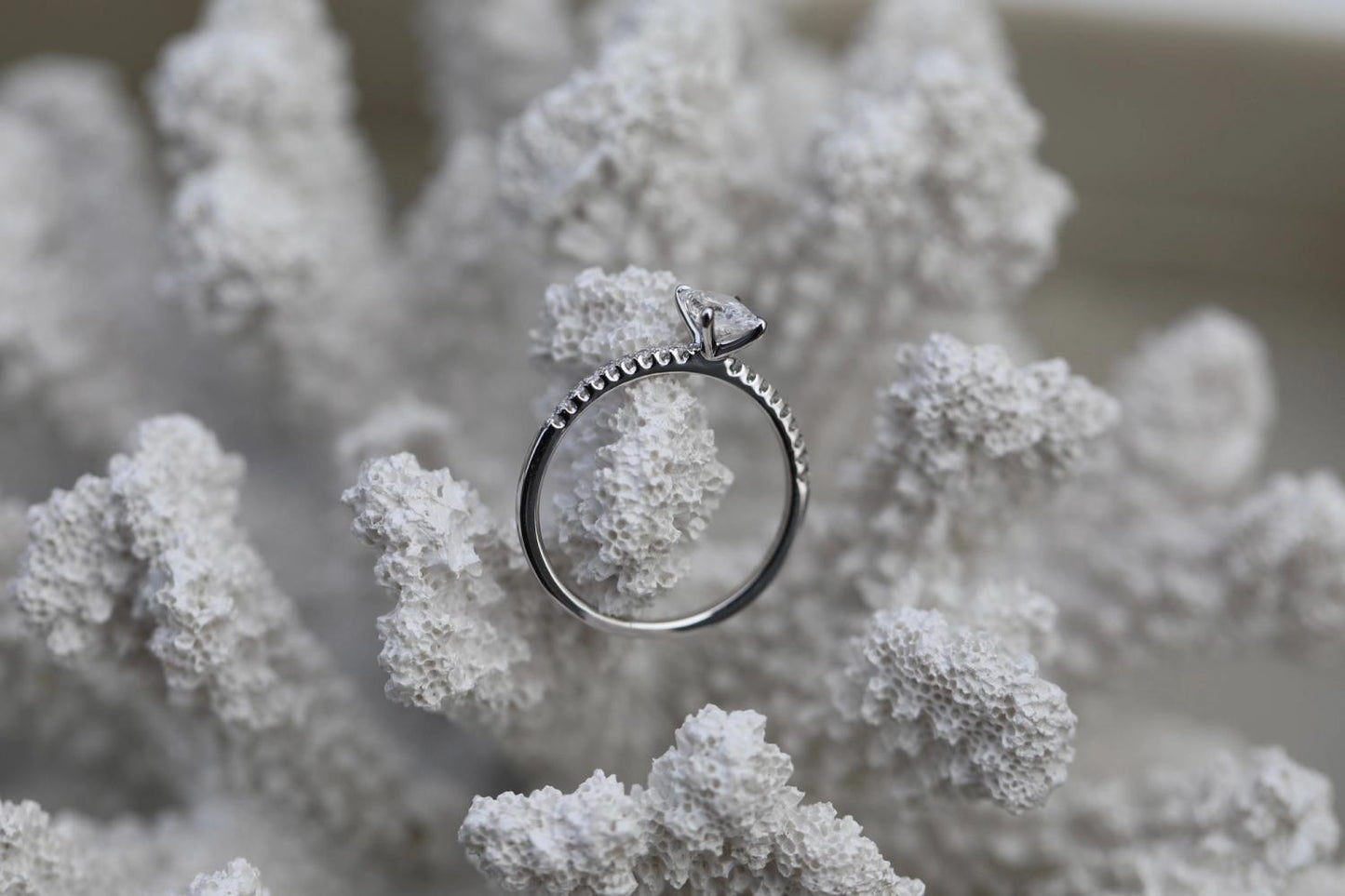 0.7 CT Radiant Cut Lab-Grown Diamond Pave Engagement Ring 4