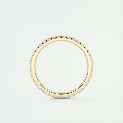 0.74 CT Round Full Eternity CVD EF/VVS Diamond Wedding Band 10