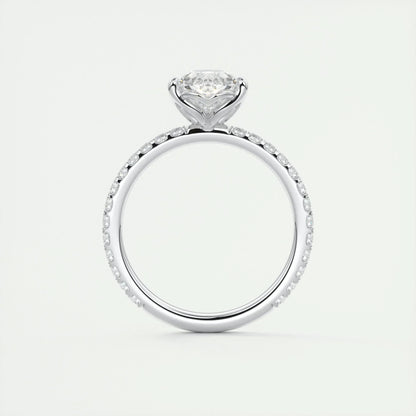 2 CT Pear Solitaire CVD F/VS1 Diamond Engagement Ring 7